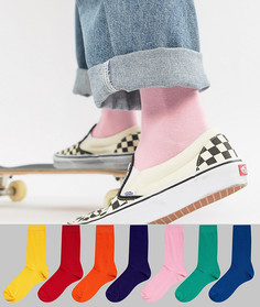 7 пар носков ярких расцветок ASOS DESIGN - Мульти