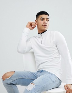 Белый обтягивающий лонгслив из ткани пике ASOS DESIGN - Мульти