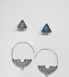2 пары сережек ASOS DESIGN - Серебряный