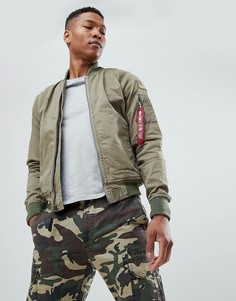Зеленый хлопковый бомбер Alpha Industries Ground Crew - Зеленый