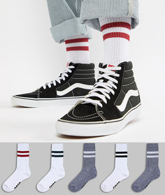 5 пар спортивных носков с логотипом на подошве ASOS DESIGN - Мульти