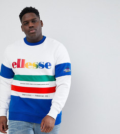 Белый свитшот в стиле колор блок ellesse PLUS - Белый