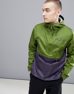 Свободная непромокаемая куртка с капюшоном Patagonia Torrentshell - Зеленый