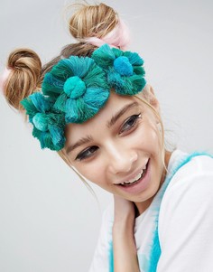 Повязка на голову с кисточками ASOS DESIGN - Зеленый