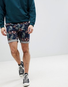 Шорты чиносы с цветочным принтом Jack &amp; Jones - Темно-синий