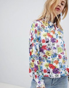 Укороченная рубашка с цветочным принтом ASOS DESIGN - Мульти