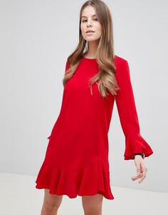 Платье мини с рукавами клеш ASOS DESIGN - Красный