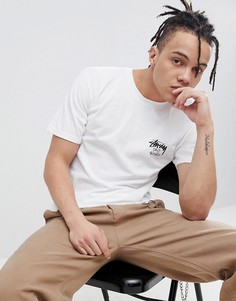Белая футболка с логотипом на спине Stussy 8 - Белый