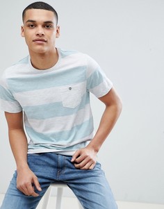 Футболка в светло-бирюзовую и серую полоску Burton Menswear - Зеленый