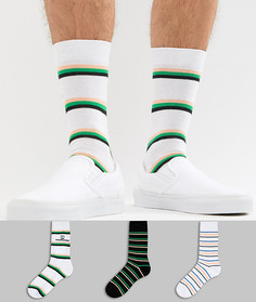 3 пары носков в полоску ASOS DESIGN - Мульти