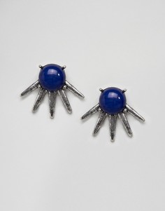 Серьги-гвоздики с камнями и шипами ASOS DESIGN - Серебряный