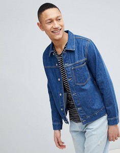Джинсовая куртка с вышивкой Weekday - Синий