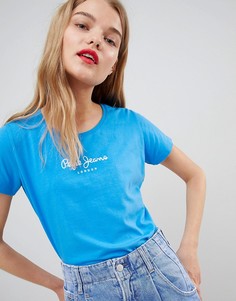 Футболка с логотипом Pepe Jeans Heritage - Синий