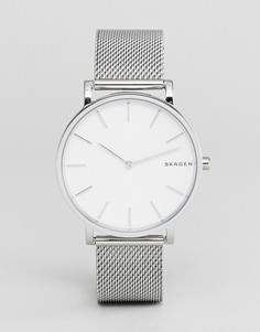 Серебристые часы 38 мм Skagen SKW6442 Hagen - Серебряный