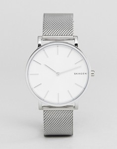 Серебристые часы 38 мм Skagen SKW6442 Hagen - Серебряный