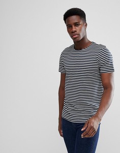 Футболка в полоску Selected Homme - Темно-синий