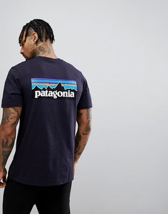 Фиолетовая футболка с логотипом Patagonia P-6 - Фиолетовый