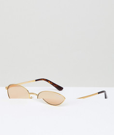 Круглые золотистые солнцезащитные очки Vogue Eyewear by Gigi Hadid - Золотой