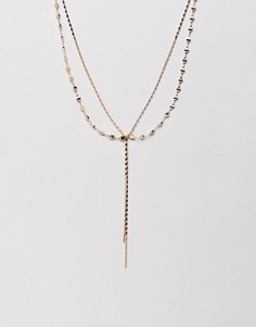 Ожерелье с диском ASOS DESIGN - Золотой