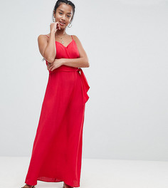 Платье макси с запахом ASOS Petite - Красный
