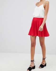 Плиссированная мини-юбка ASOS DESIGN - Красный