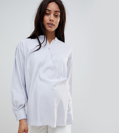 Рубашка с запахом ASOS WHITE MATERNITY - Серый