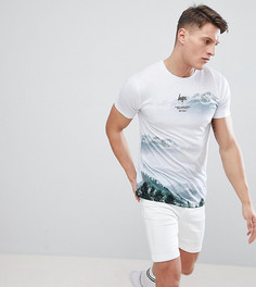Обтягивающая футболка с принтом гор Hype эксклюзивно для ASOS - Белый