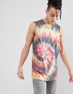 Футболка без рукавов с принтом тай-дай ASOS DESIGN - Мульти