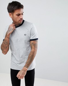 Серая футболка Fred Perry Ringer - Серый