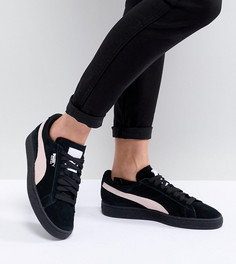 Черные замшевые кроссовки Puma - Черный