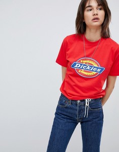 Футболка бойфренда с логотипом Dickies - Красный