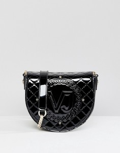 Лакированная сумка-седло Versace Jeans - Черный