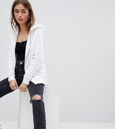 Худи на молнии ASOS DESIGN Petite - Белый