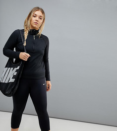 Черные укороченные леггинсы Nike Plus - Черный