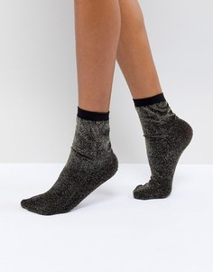 Блестящие носки ASOS DESIGN - Золотой