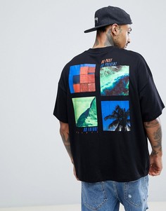 Оверсайз-футболка с принтом на спине ASOS DESIGN - Черный