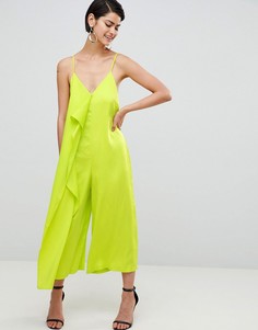 Минималистский комбинезон с драпировкой ASOS DESIGN - Зеленый