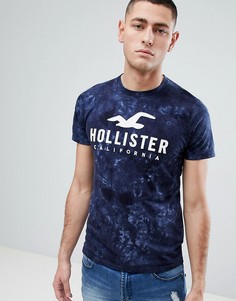 Футболка с эффектом кислотной стирки Hollister - Синий