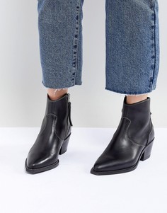Ботинки в стиле вестерн с декоративными строчками AllSaints - Черный