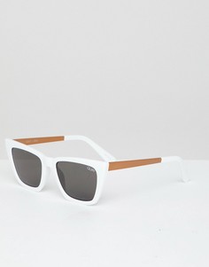 Белые солнцезащитные очки Quay Australia X Desi Dont At Me - Белый