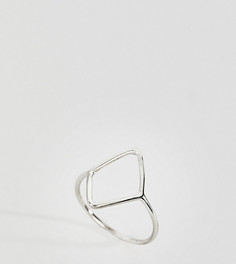 Серебряное кольцо с контурным ромбом Kingsley Ryan - Серебряный