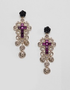 Серьги с камнями ASOS DESIGN - Золотой