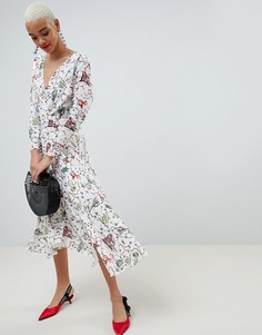 Платье с запахом и принтом ASOS - Мульти