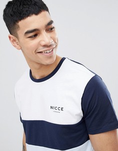 Синяя футболка со вставками Nicce London - Темно-синий