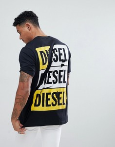 Футболка с принтом Diesel T-JUST-ZC - Черный