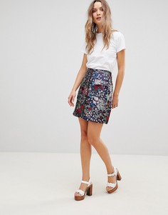 Жаккардовая юбка с цветочным рисунком Lavand - Мульти