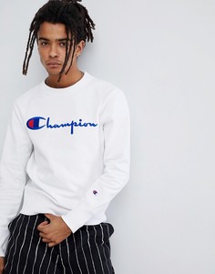 Белый свитшот с большим логотипом Champion - Белый