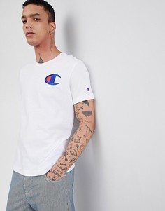 Белая футболка с принтом Champion - Белый