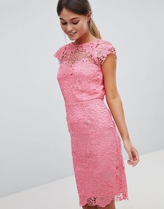 Кружевное платье с фигурными краями Paper Dolls - Розовый
