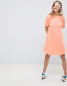 Свободное платье с открытой спиной ASOS DESIGN - Оранжевый